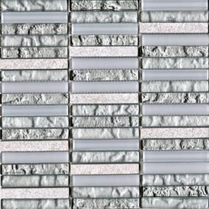 L'antic Colonial Mosaico мозаика Tecno Linear Silver White 1,5x9,7 29.8*30.5
