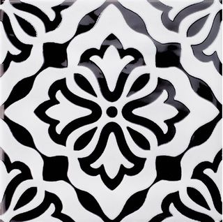 Quintessenza Genesi26 декор Deco4 Antracite lucida 13.2*13.2