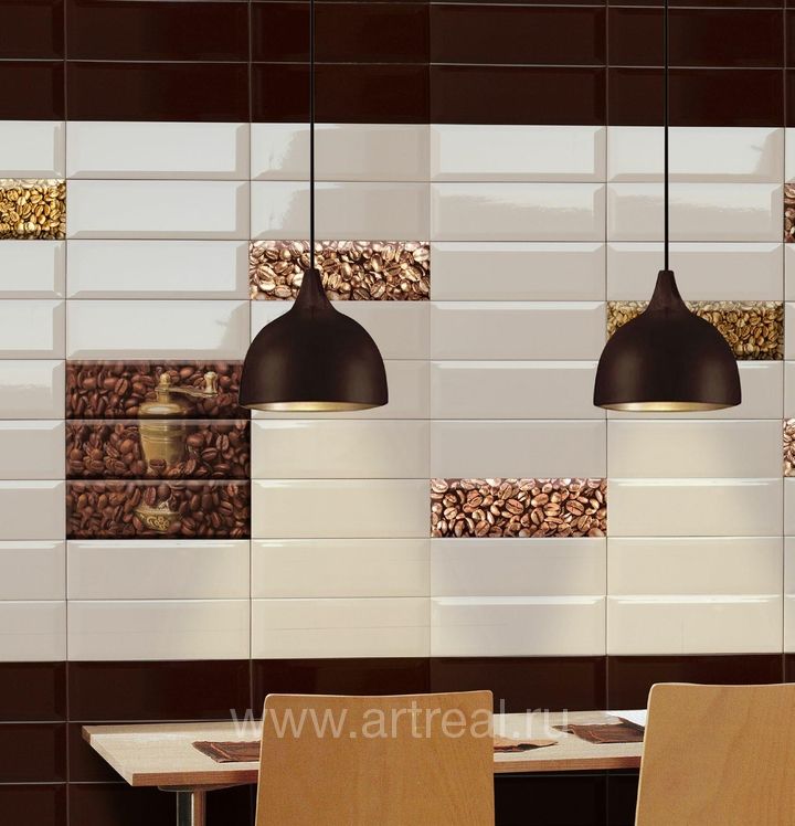 Керамическая плитка Absolut keramica Coffee Beans в интерьере