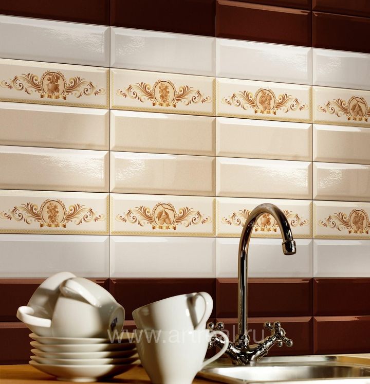 Керамическая плитка Absolut ceramica Medallion в интерьере кухни