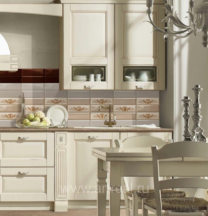 Керамическая плитка для кухни Absolut ceramica Medallion
