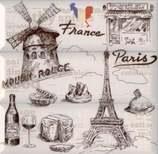 Absolut keramica Paris панно Composicion Paris 30*30