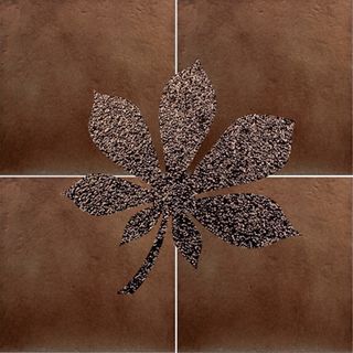 Gres de aragon Isla панно Каштановый лист панно Daimond Gold 50*50