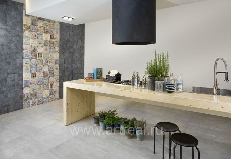 Керамическая плитка Del Conca Portland на кухне