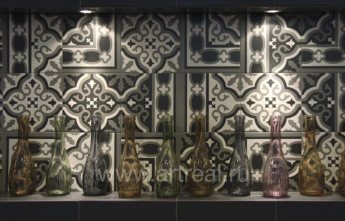 Керамическая плитка Mainzu Florentine в укладке "пэчворк" Керамическая плитка Mainzu Florentine в укладке "пэчворк"