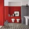 Керамическая плитка Oxford в ванной в цвете Rojo и Gris.