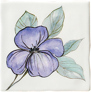 Bayker Memorie Inserto Jardin Viola Memorie Bianco