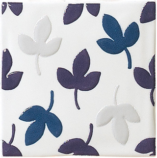 Bayker Memorie настенная плитка Inserto Foglie Blu 10*10