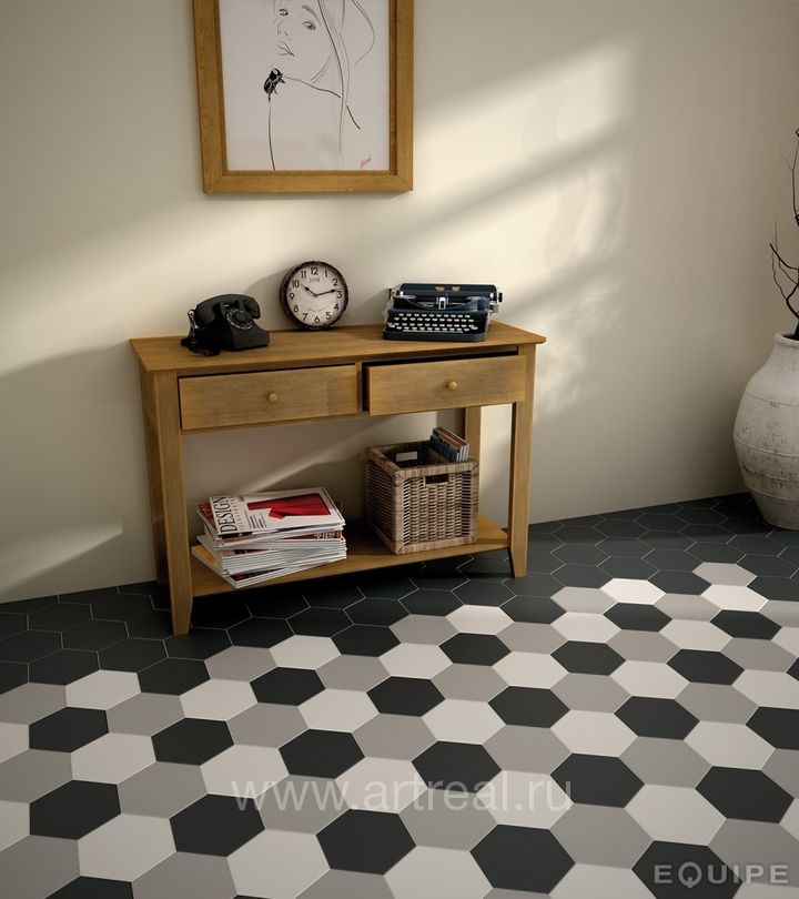 Керамическая плитка Equipe Hexatile в интерьере Керамическая плитка Equipe Hexatile в интерьере