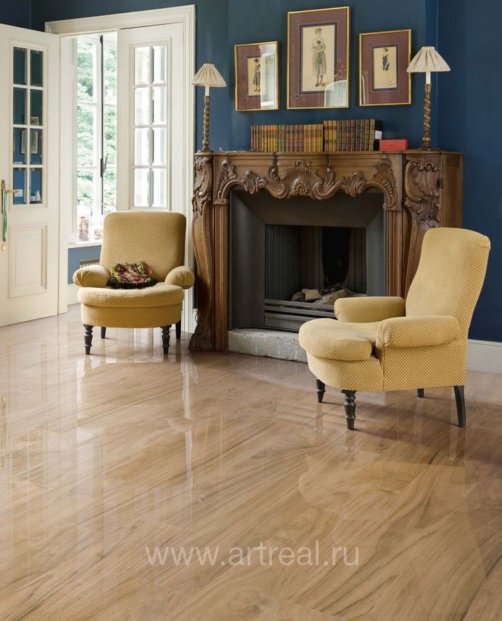 Полированный керамогранит Sant Agostino Jungle Lux в оттенке Honey