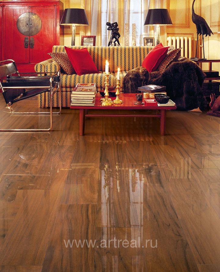 Полированный керамогранит Sant Agostino Jungle Lux в оттенке Cherry