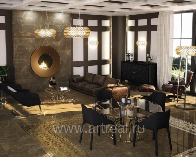Керамогранит Cosmopolitan Pulpis в интерьере.
