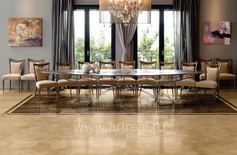 Керамогранит Gardenia Orchidea Charme в оттенке Cappuccino и Mix Light