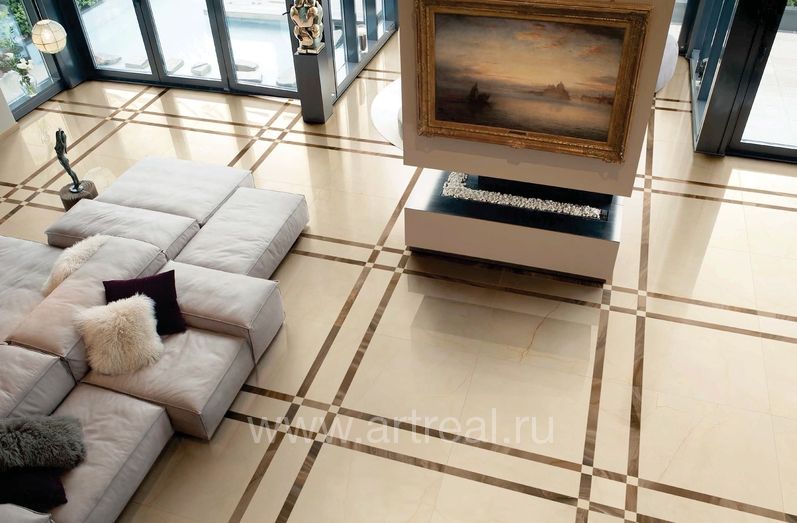 Керамогранит Gardenia Orchidea Charme c контрастными бордюрами