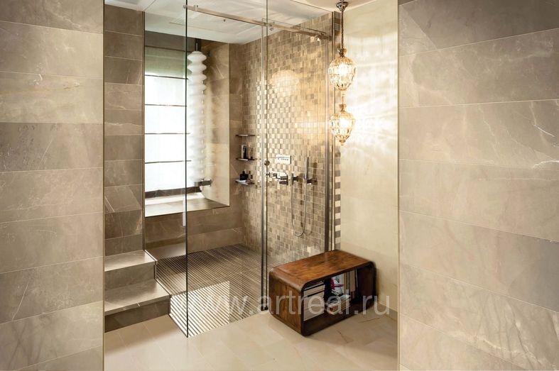 Керамогранит Gardenia Orchidea Charme  в отделке пола и стен ванной