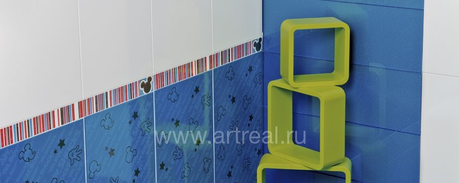 Керамическая плитка Disney Mickey&Friends в интерьере. Керамическая плитка Disney Mickey&Friends в интерьере.