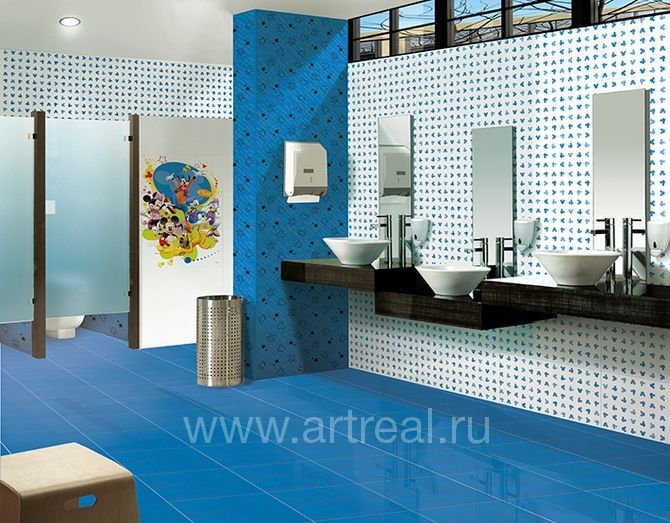 Керамическая плитка Disney Mickey&Friends в интерьере. Керамическая плитка Disney Mickey&Friends в интерьере.