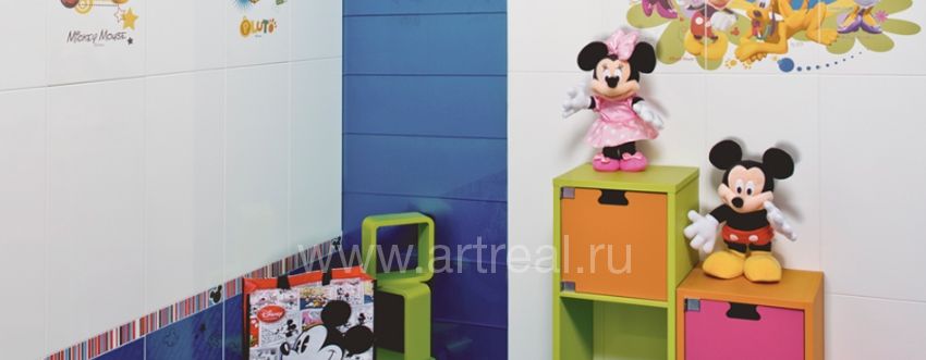 Керамическая плитка Disney Mickey&Friends в интерьере.