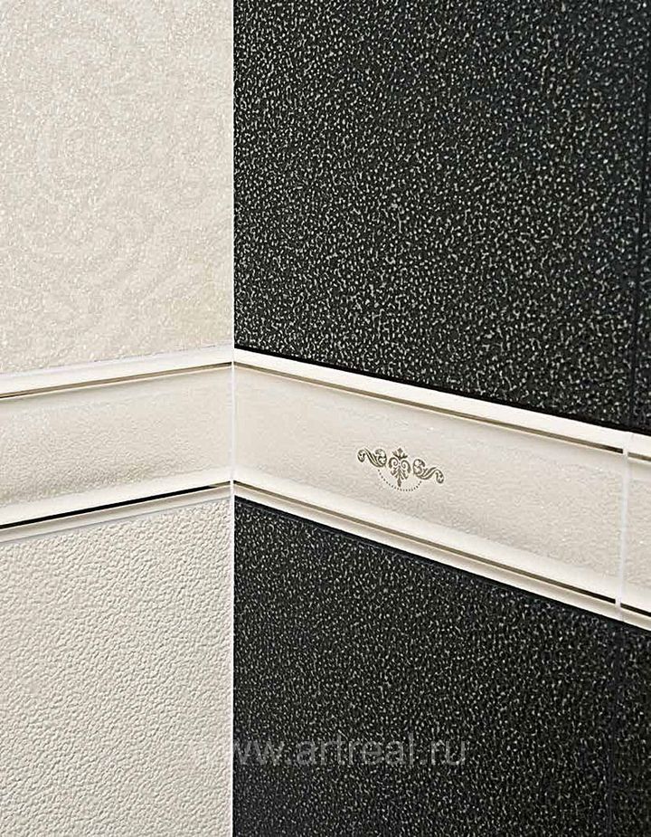 Керамическая плитка и бордюр Piemme (Valentino) Prestige контрастных оттенков Керамическая плитка и бордюр Piemme (Valentino) Prestige контрастных оттенков