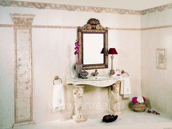 Керамическая плитка Azahar Travertino в интерьере