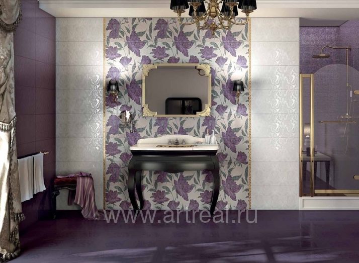 Керамическая плитка Florence в интерьере ванной. Керамическая плитка Florence в интерьере ванной.
