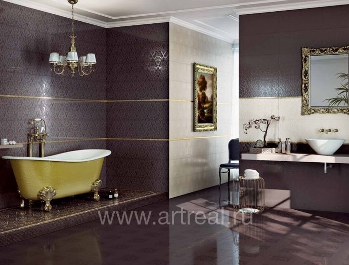 Керамическая плитка Florence в интерьере ванной. Керамическая плитка Florence в интерьере ванной.