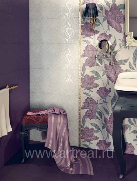 Керамичекая плитка Florence в интерьере ванной. Керамичекая плитка Florence в интерьере ванной.