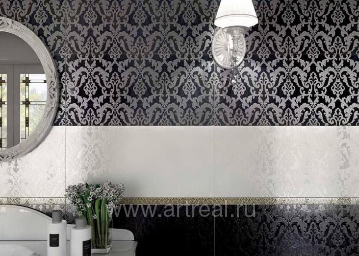 Керамическая плитка Florence в оттенках Ebony, Nero и Bianco.