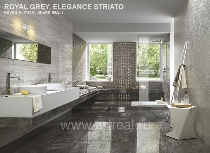 Ванная в отделке плиткой  Impronta Marmi Imperiali