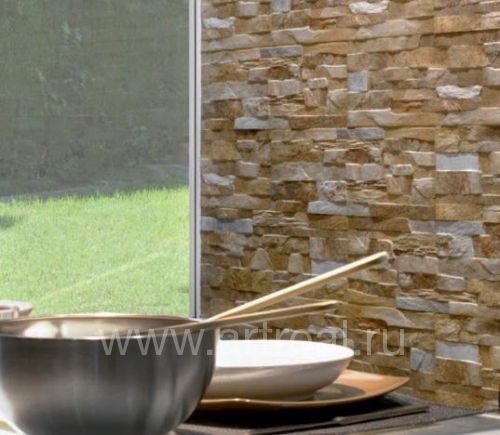 Керамическая плитка Dual Gres Pietra имитирует каменную кладку Керамическая плитка Dual Gres Pietra имитирует каменную кладку