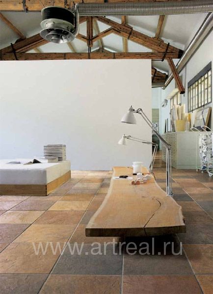 Интерьер коллекции керамогранита Flagstone завода Casa Dolce Casa