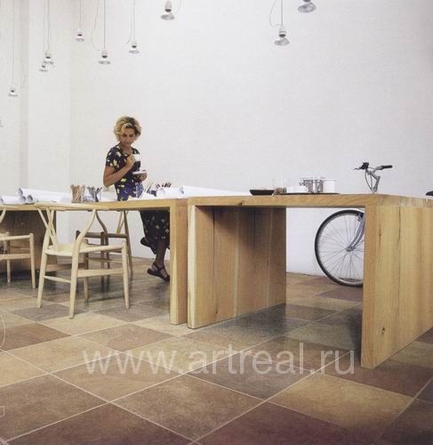 Интерьер коллекции керамогранита Flagstone завода Casa Dolce Casa