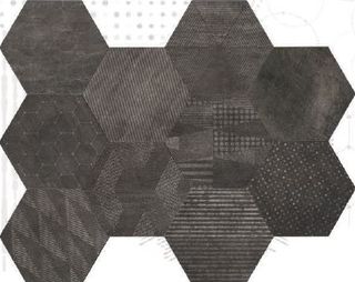 Cir & Serenissima Docklands декор Hexagon Freeport Mix Black 27.7*24*1