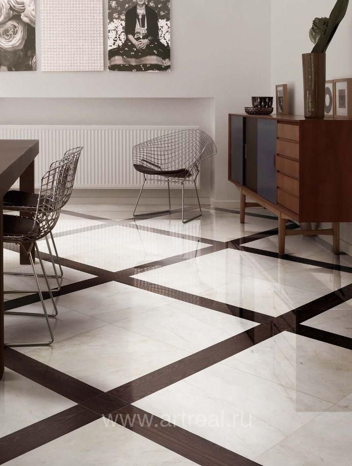Керамогранит Rex I Bianchi в жилом пространстве