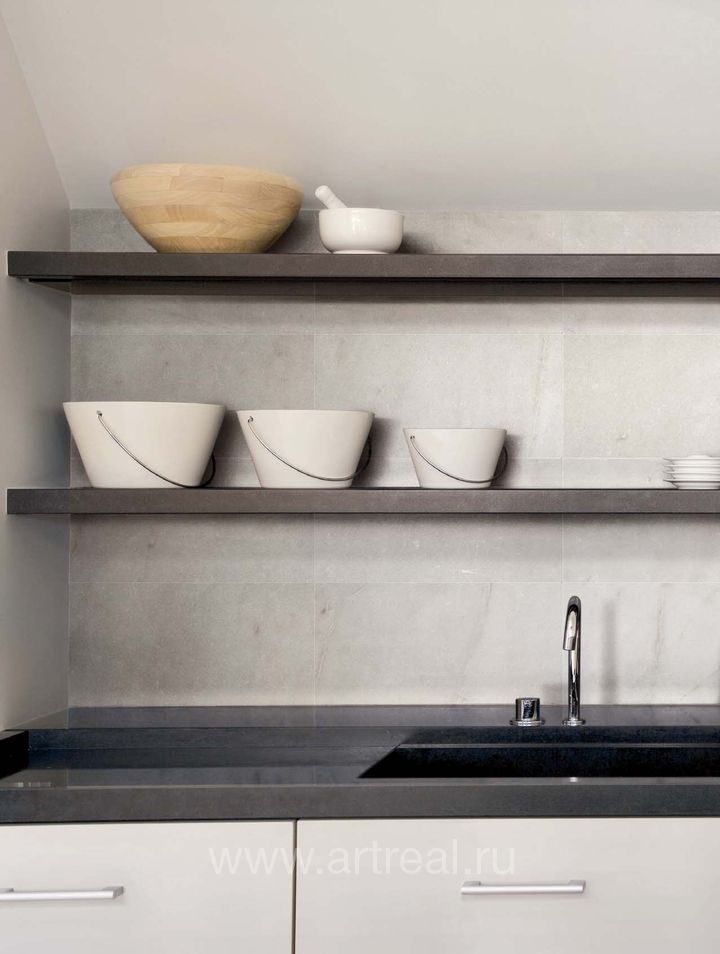 Керамогранит Rex I Bianchi в интерьере кухни