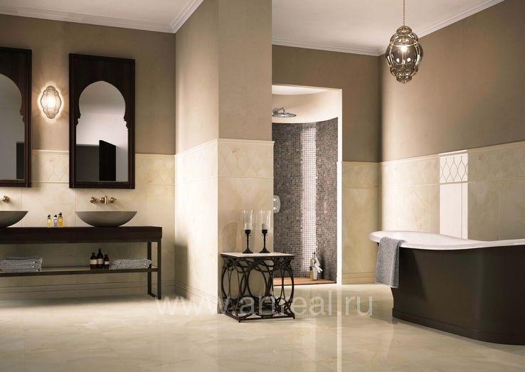 Керамогранит  Imola Ceramica Onyx  в ванной