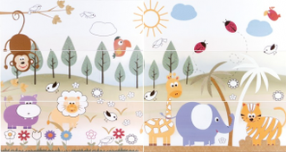 Argenta Ceramica Imagine панно Jungle Life 140*75