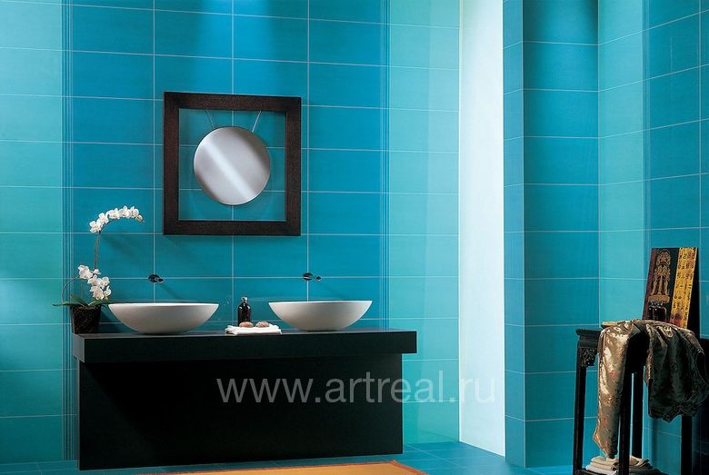 Интерьер плитки Fap Atelier выполненный в цвете Cobalto/Azzurro.