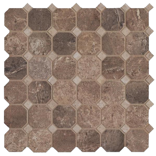 Cisa Royal Marble мозаика Mosaico Ottagona Noce lapp-rett 33*33