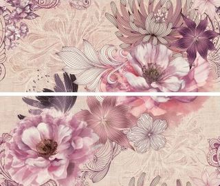 Azulejos alcor Valpolicella панно Decor/2 Bouquet Lavanda  60*25