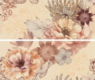 Azulejos alcor Valpolicella панно Decor/2 Bouquet Nature  60*25