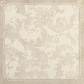 Gardenia (Versace) Marble Pavimento Decorato Cassettonato Foglia Bianco 240071