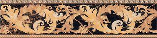 Gardenia (Versace) Marble бордюр Fascia Barocca Nero 240233 58.5*14.4