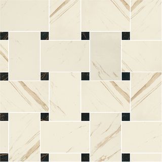Gardenia (Versace) Marble мозаика Intreccio Bianco-Nero 240531 29.1*29.1