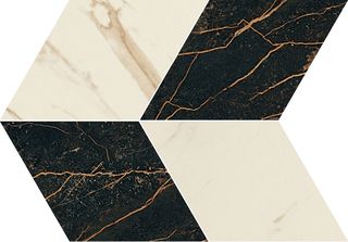 Gardenia (Versace) Marble мозаика Mosaico T4 Nero-Bianco 240470 56.4*39