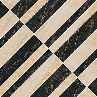 Gardenia (Versace) Marble мозаика Mosaico Optical Nero-Oro 240520 58.5*58.5