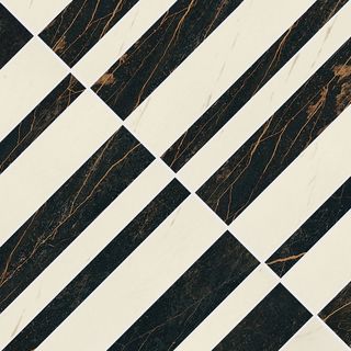 Gardenia (Versace) Marble мозаика Mosaico Optical Nero-Bianco 240521 58.5*58.5