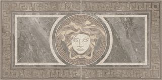 Gardenia (Versace) Marble панно Rosone Grigio 240436 117.2*58.5