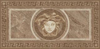Gardenia (Versace) Marble панно Rosone Marrone 240437 117.2*58.5