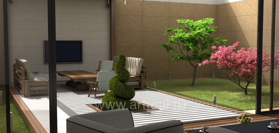 Керамогранит Seranit Riverstone в интерьере